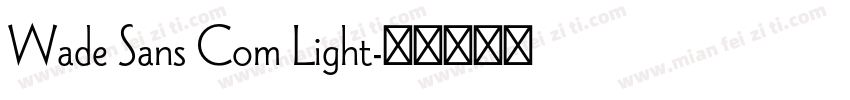 Wade Sans Com Light字体转换